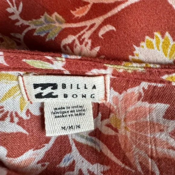 Billabong Womens Bohemian Wrap Dress Medium Floral Beachy Cottagecore Festival‎ - Picture 7 of 9